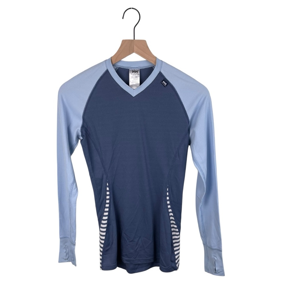 Helly Hansen Women's Base Layer Long Sleeve Training Tee Size Small Blue Winter